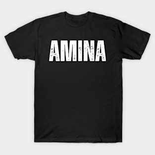 Amina Name Gift Birthday Holiday Anniversary T-Shirt